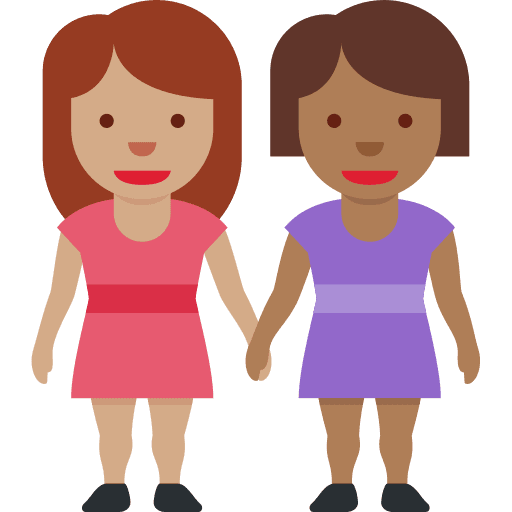 Women Holding Hands: Medium Skin Tone, Medium-dark Skin Tone