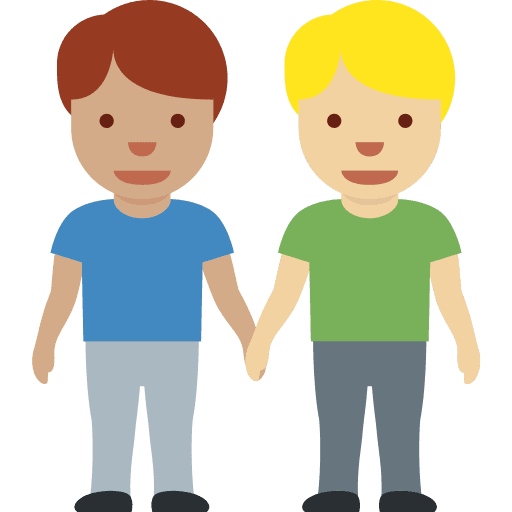 Men Holding Hands: Medium Skin Tone, Medium-light Skin Tone