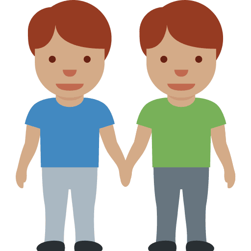 Men Holding Hands: Medium Skin Tone