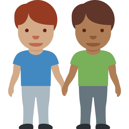Men Holding Hands: Medium Skin Tone, Medium-dark Skin Tone