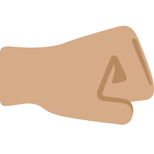 Right-facing Fist: Medium Skin Tone