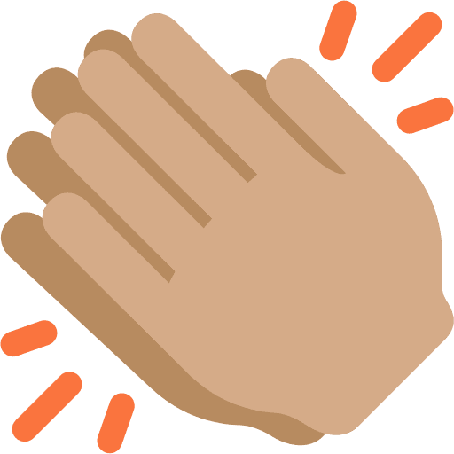 Clapping Hands: Medium Skin Tone