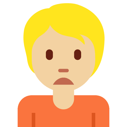 Person Frowning: Medium-light Skin Tone