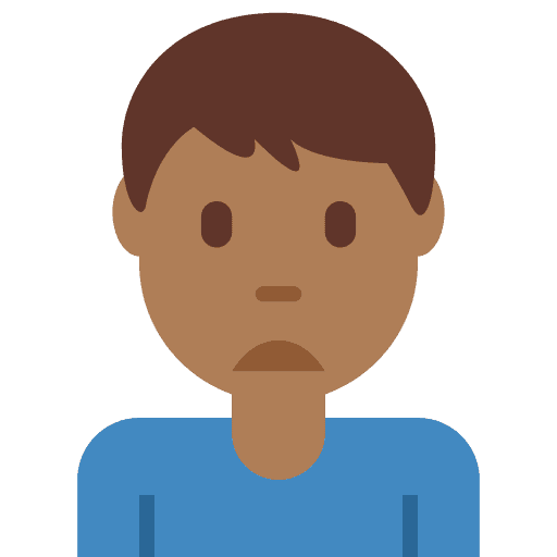 Man Frowning: Medium-dark Skin Tone