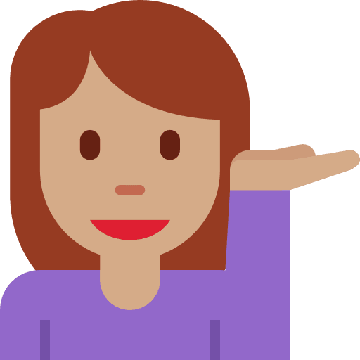 Woman Tipping Hand: Medium Skin Tone