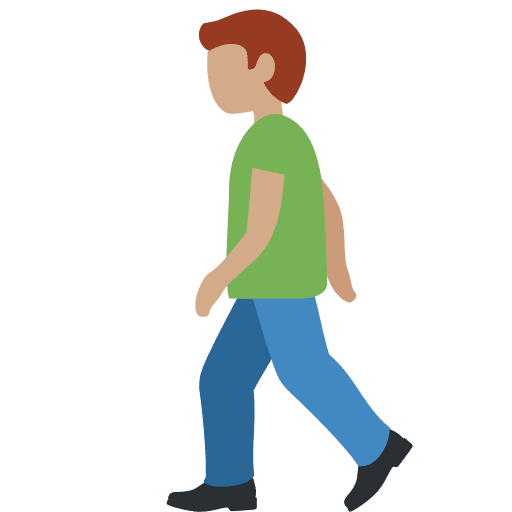 Man Walking: Medium Skin Tone