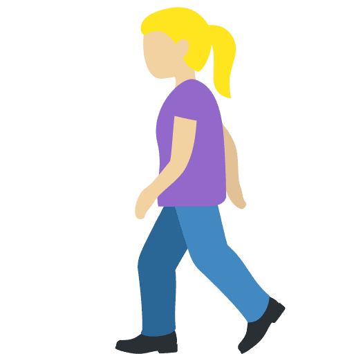 Woman Walking: Medium-light Skin Tone