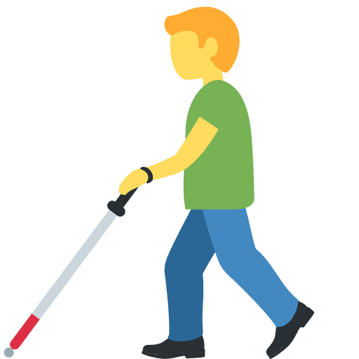 Man with White Cane