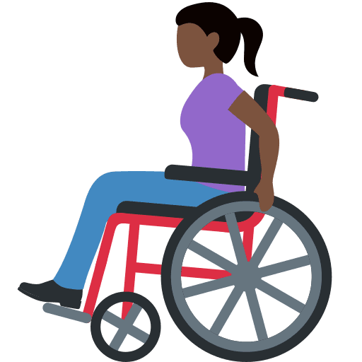 Woman in Manual Wheelchair: Dark Skin Tone