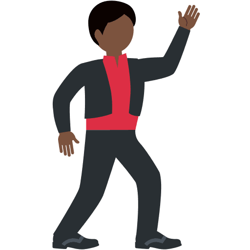 Man Dancing: Dark Skin Tone