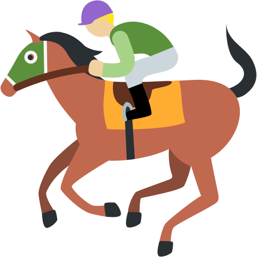 Horse Racing: Medium-light Skin Tone