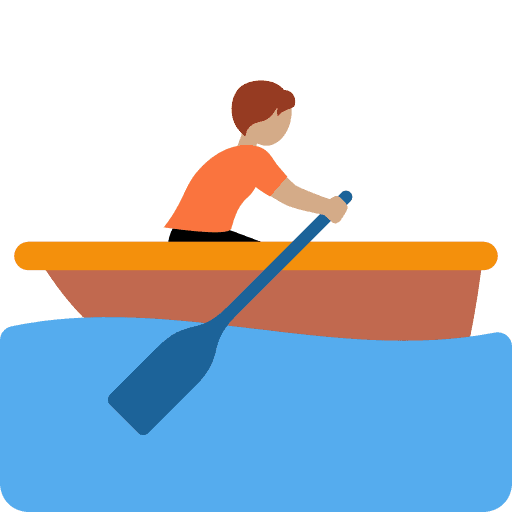 Person Rowing Boat: Medium Skin Tone